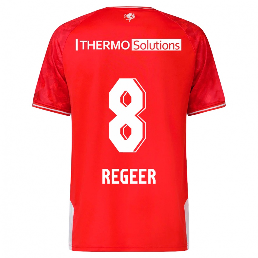 Dzieci Youri Regeer #8 Czerwony Domowa Koszulka 2023/24 Koszulki Klubowe