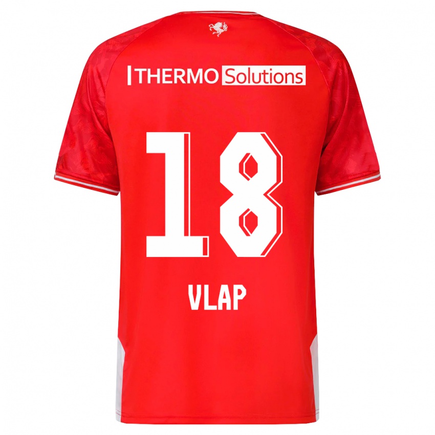 Dzieci Michel Vlap #18 Czerwony Domowa Koszulka 2023/24 Koszulki Klubowe