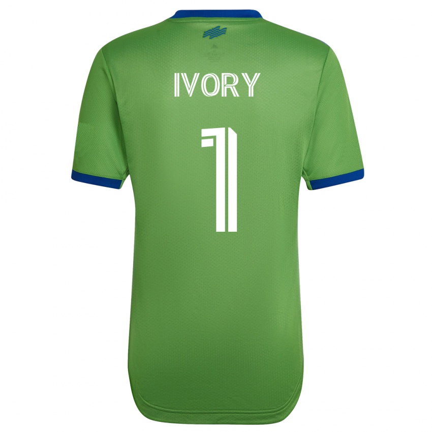 Dzieci Laurel Ivory #1 Zielony Domowa Koszulka 2023/24 Koszulki Klubowe