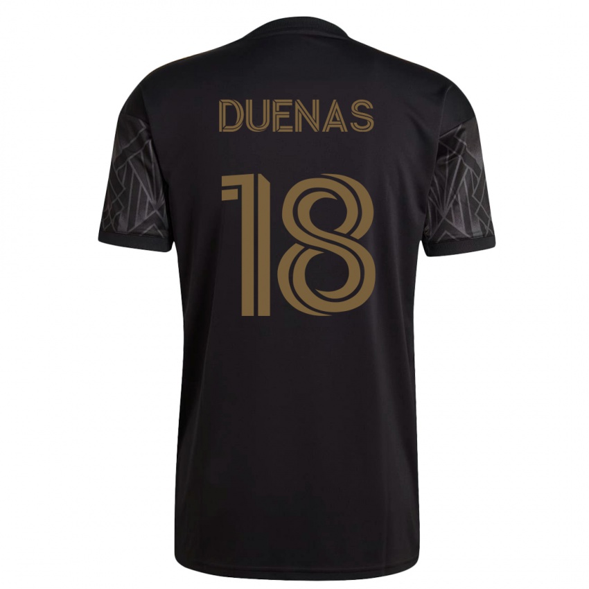 Dzieci Érik Dueñas #18 Czarny Domowa Koszulka 2023/24 Koszulki Klubowe