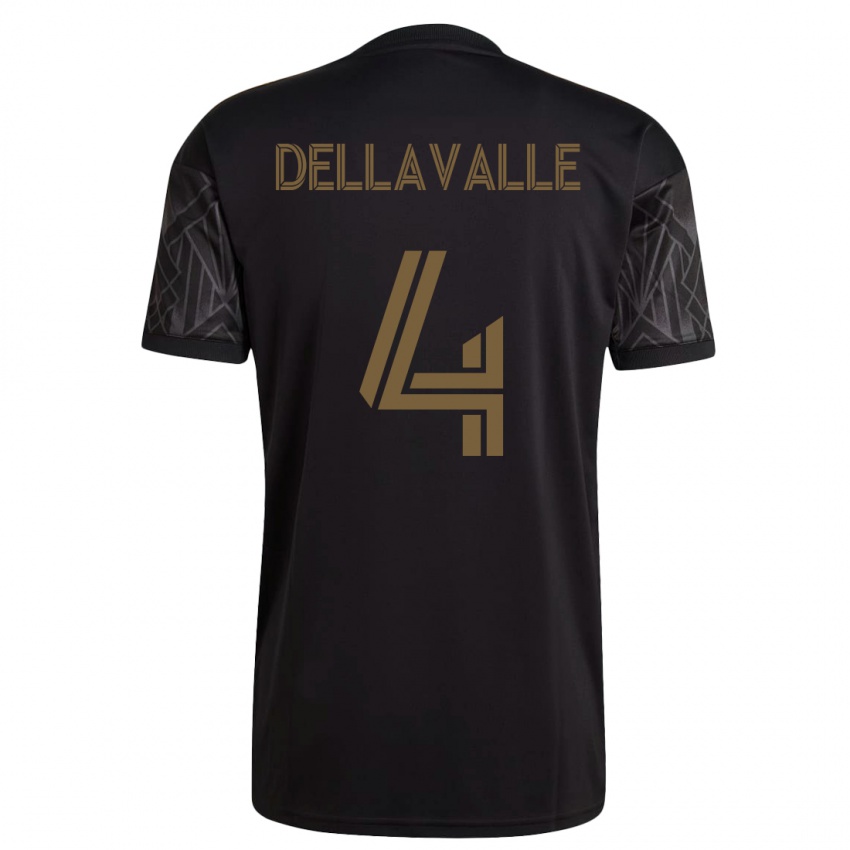 Dzieci Lorenzo Dellavalle #4 Czarny Domowa Koszulka 2023/24 Koszulki Klubowe