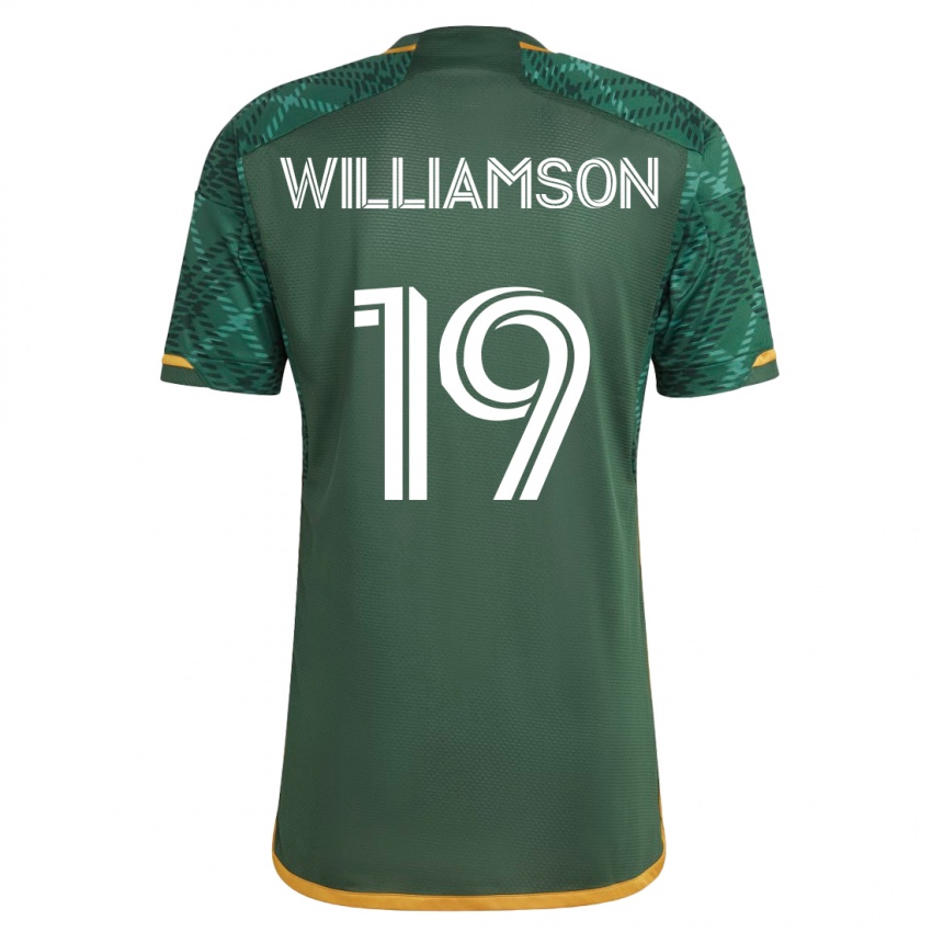 Dzieci Eryk Williamson #19 Zielony Domowa Koszulka 2023/24 Koszulki Klubowe