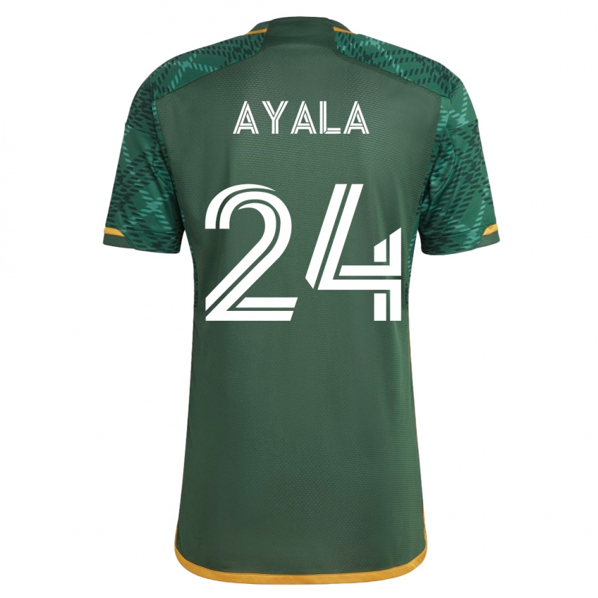 Dzieci David Ayala #24 Zielony Domowa Koszulka 2023/24 Koszulki Klubowe