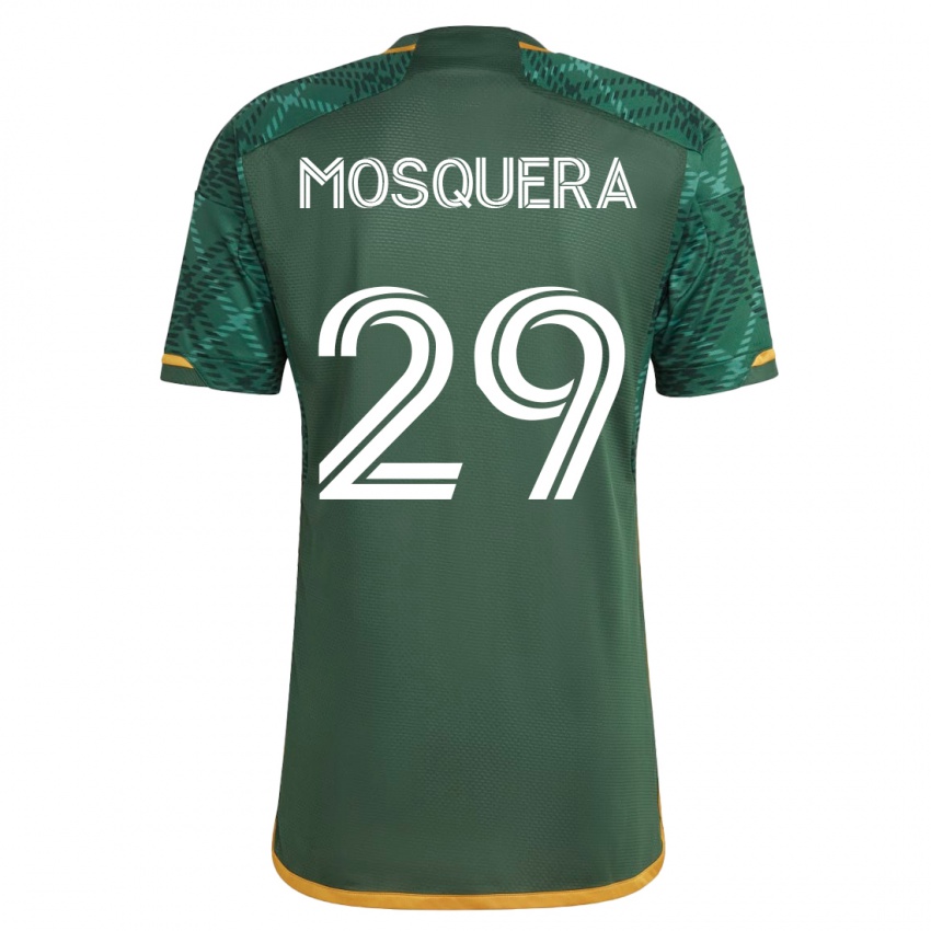 Dzieci Juan David Mosquera #29 Zielony Domowa Koszulka 2023/24 Koszulki Klubowe