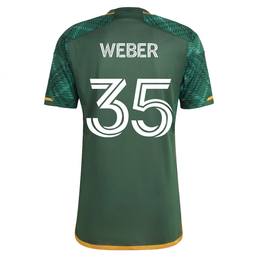 Dzieci Tristan Weber #35 Zielony Domowa Koszulka 2023/24 Koszulki Klubowe