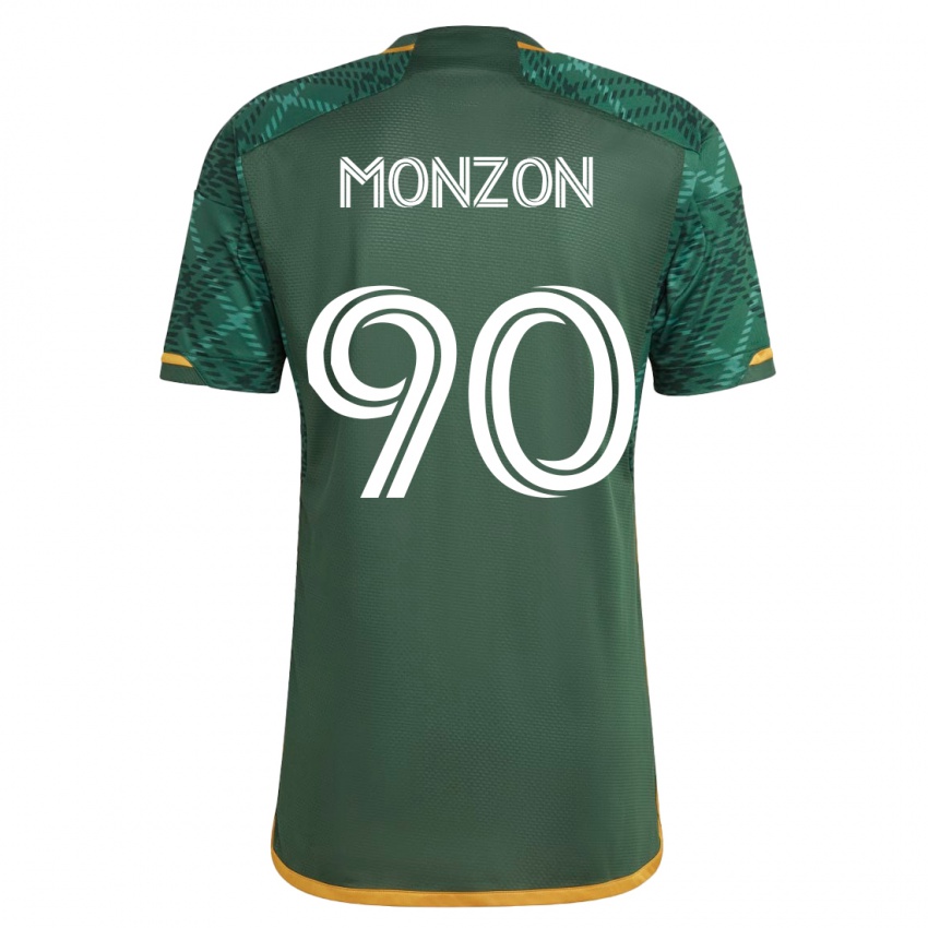 Dzieci Florián Monzón #90 Zielony Domowa Koszulka 2023/24 Koszulki Klubowe