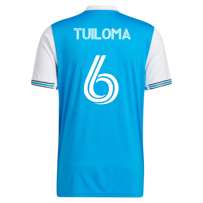 Dzieci Bill Tuiloma #6 Niebieski Domowa Koszulka 2023/24 Koszulki Klubowe