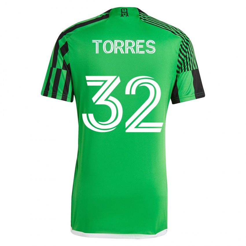 Dzieci Ervin Torres #32 Zielony Czarny Domowa Koszulka 2023/24 Koszulki Klubowe