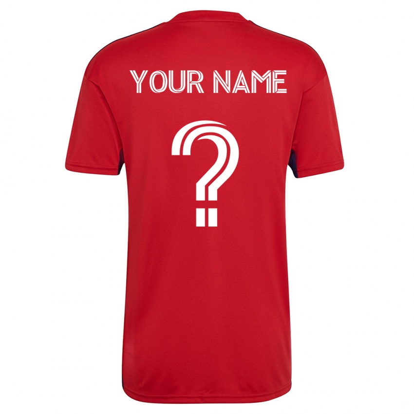 Dzieci Twoje Imię #0 Czerwony Domowa Koszulka 2023/24 Koszulki Klubowe