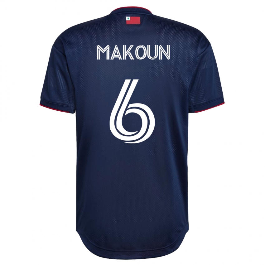 Dzieci Christian Makoun #6 Marynarka Wojenna Domowa Koszulka 2023/24 Koszulki Klubowe