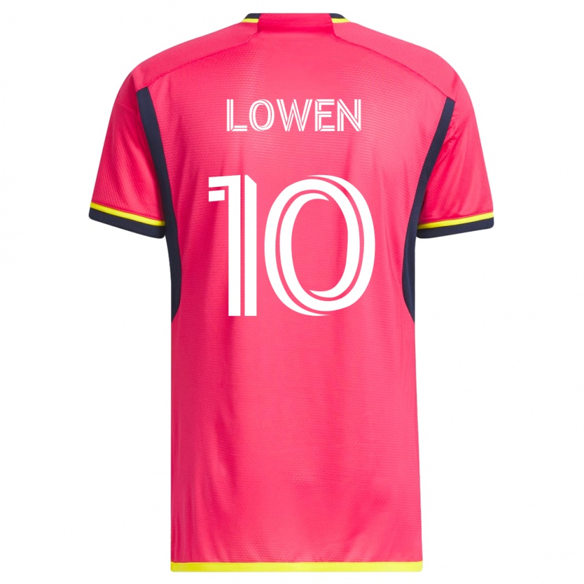 Dzieci Eduard Löwen #10 Różowy Domowa Koszulka 2023/24 Koszulki Klubowe