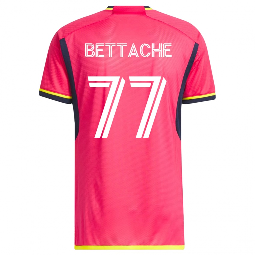 Dzieci Faysal Bettache #77 Różowy Domowa Koszulka 2023/24 Koszulki Klubowe