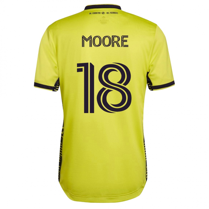 Dzieci Shaq Moore #18 Żółty Domowa Koszulka 2023/24 Koszulki Klubowe