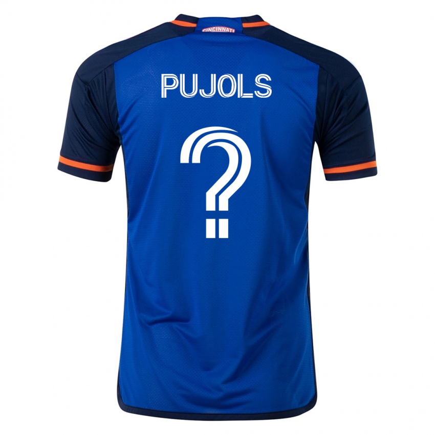 Dzieci Pablo Pujols #0 Niebieski Domowa Koszulka 2023/24 Koszulki Klubowe
