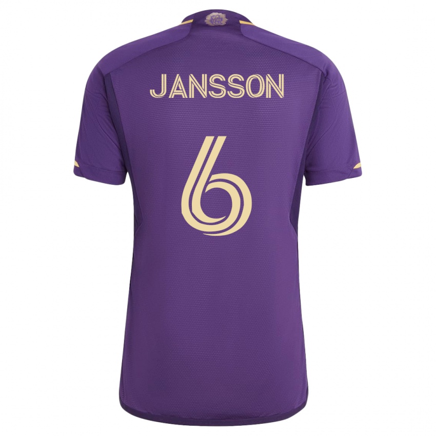 Dzieci Robin Jansson #6 Fioletowy Domowa Koszulka 2023/24 Koszulki Klubowe