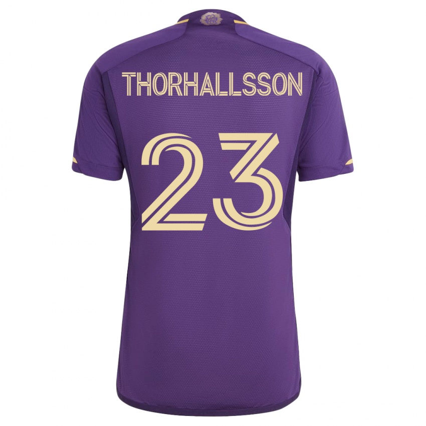 Dzieci Dagur Dan Thórhallsson #23 Fioletowy Domowa Koszulka 2023/24 Koszulki Klubowe