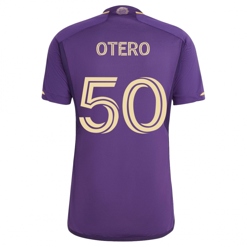 Dzieci Javier Otero #50 Fioletowy Domowa Koszulka 2023/24 Koszulki Klubowe