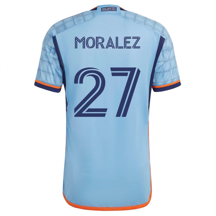 Dzieci Maxi Moralez #27 Niebieski Domowa Koszulka 2023/24 Koszulki Klubowe