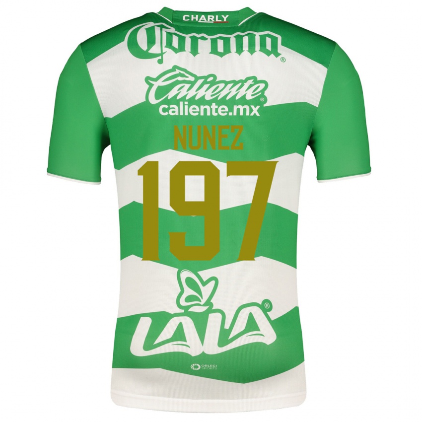 Dzieci Kevin Núñez #197 Zielony Domowa Koszulka 2023/24 Koszulki Klubowe