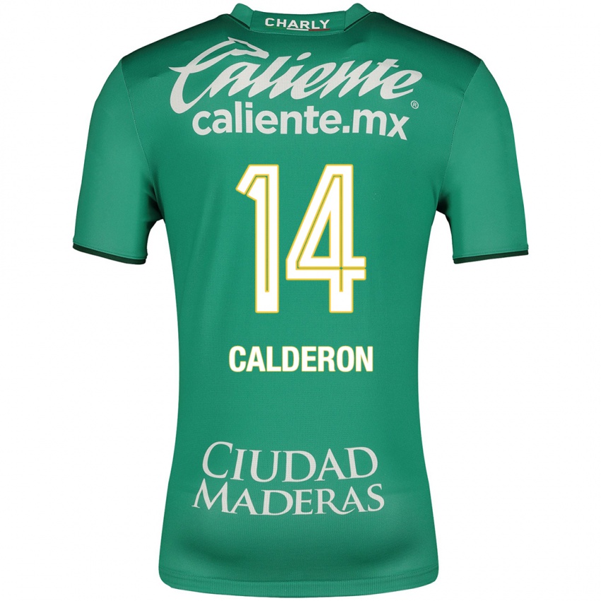 Dzieci Daniela Calderón #14 Zielony Domowa Koszulka 2023/24 Koszulki Klubowe