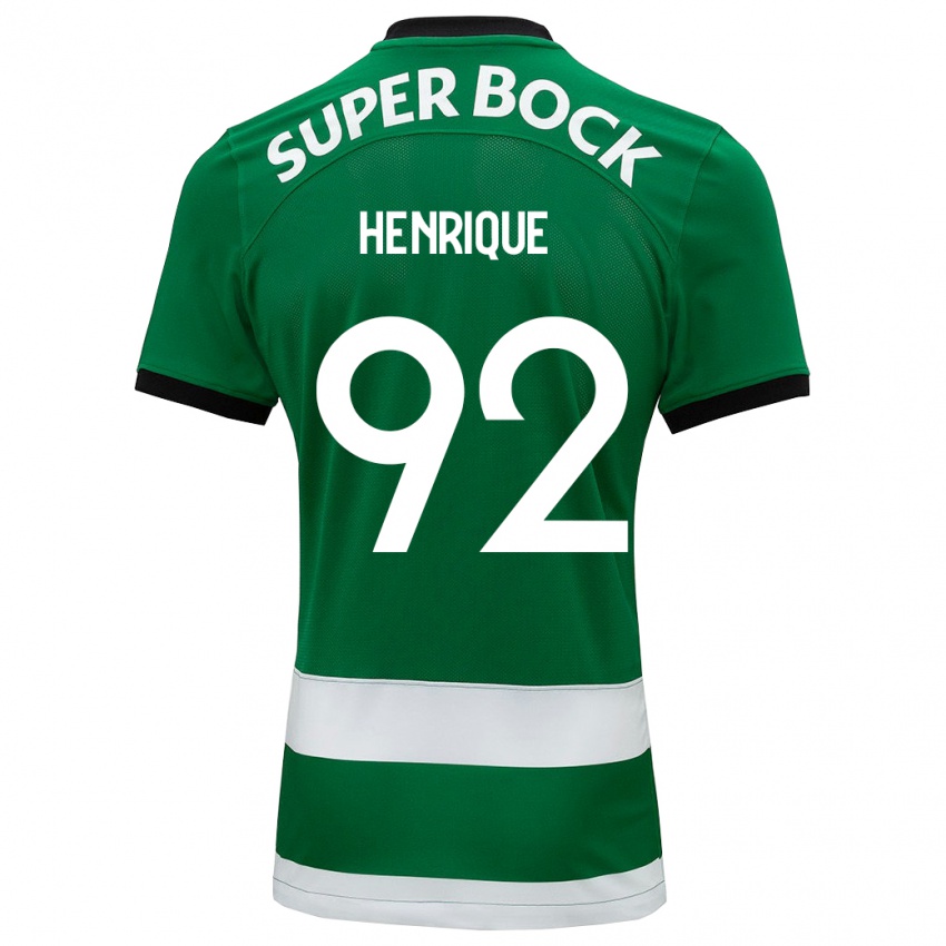 Dzieci Eduardo Henrique #92 Zielony Domowa Koszulka 2023/24 Koszulki Klubowe