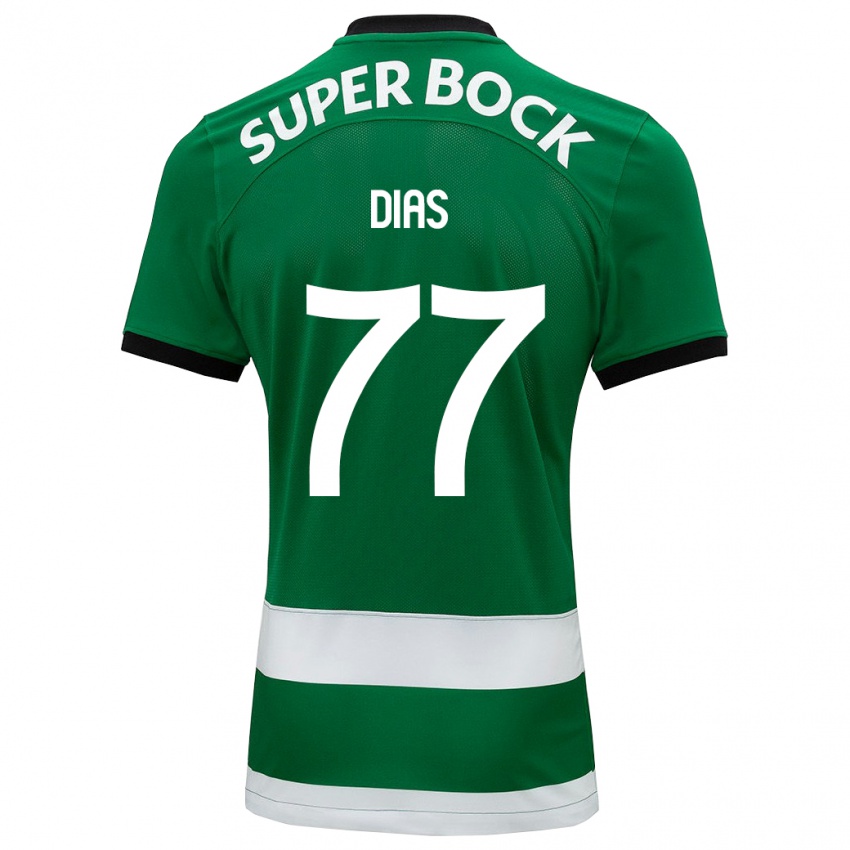 Dzieci Lucas Dias #77 Zielony Domowa Koszulka 2023/24 Koszulki Klubowe