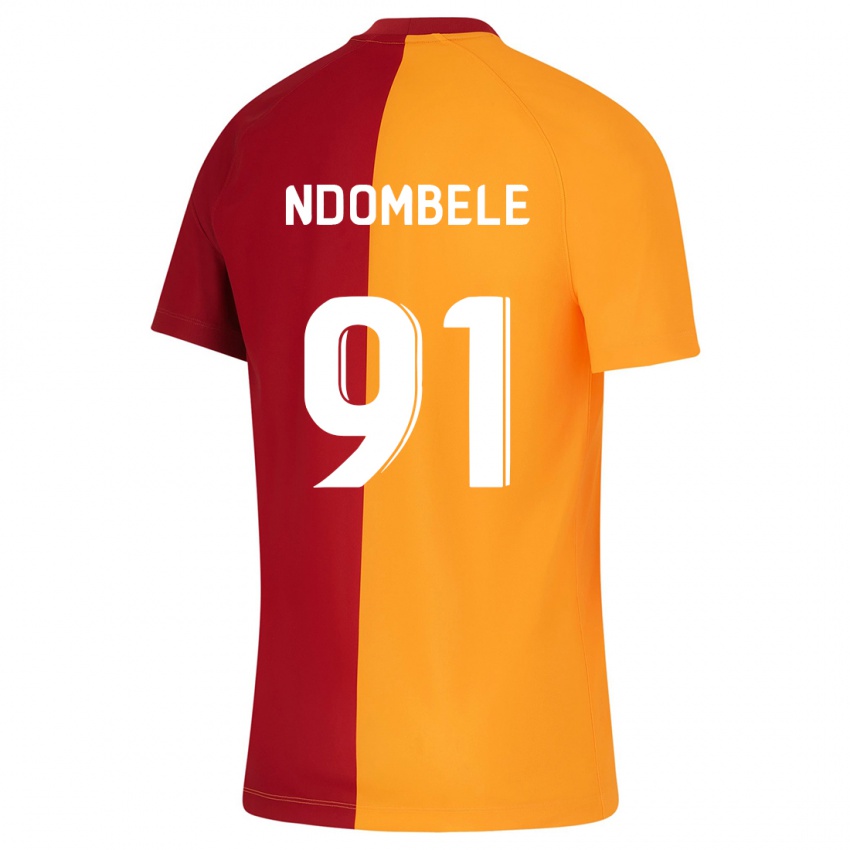 Dzieci Tanguy Ndombele #91 Pomarańczowy Domowa Koszulka 2023/24 Koszulki Klubowe