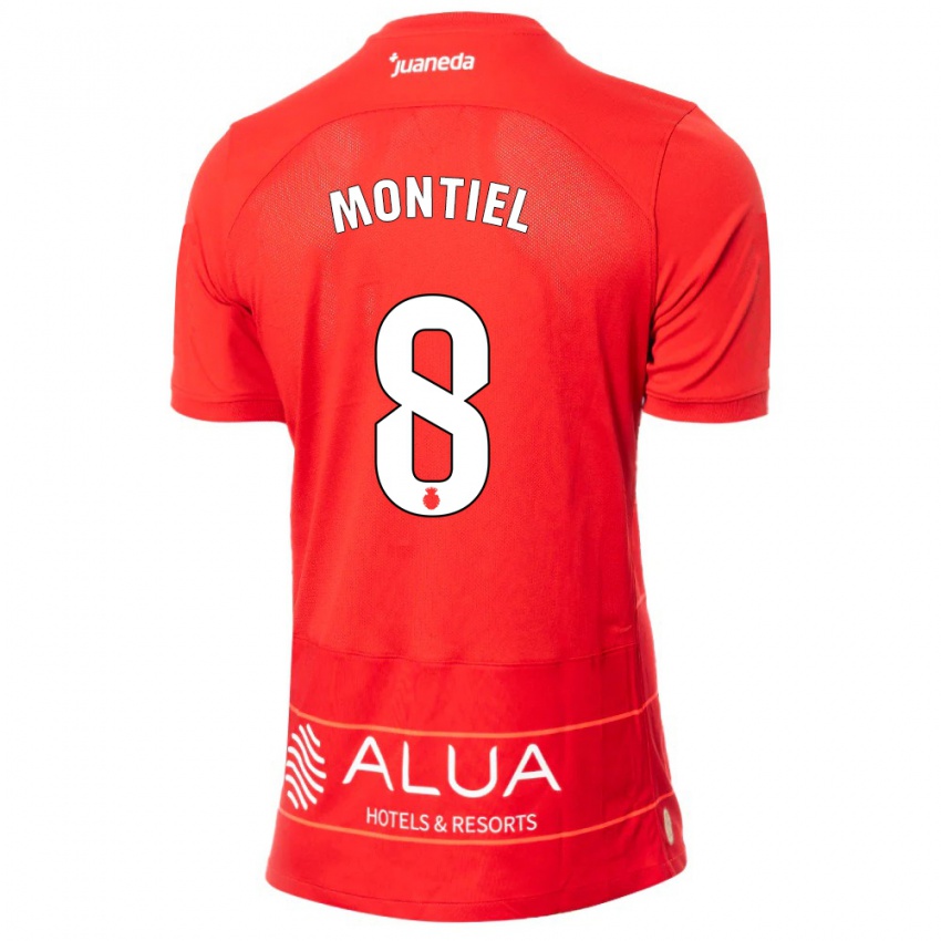 Dzieci Luis Montiel #8 Czerwony Domowa Koszulka 2023/24 Koszulki Klubowe