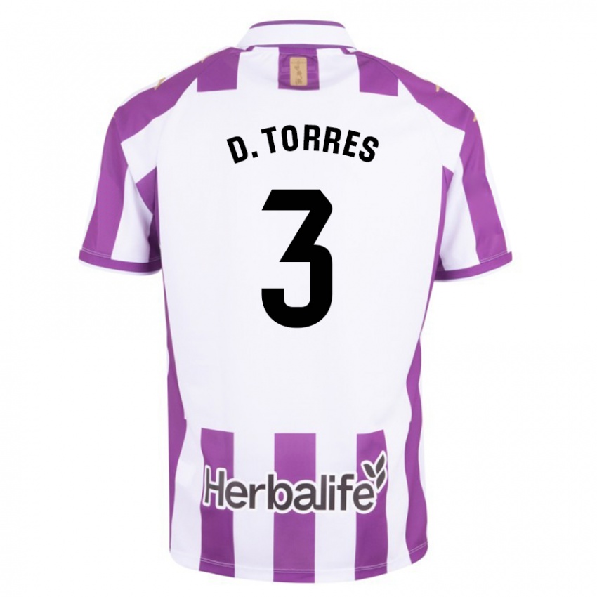Dzieci David Torres #3 Purpurowy Domowa Koszulka 2023/24 Koszulki Klubowe