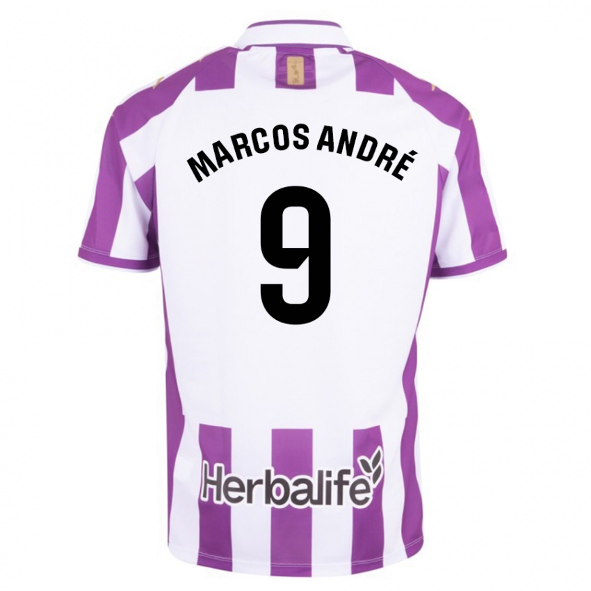 Dzieci Marcos André #9 Purpurowy Domowa Koszulka 2023/24 Koszulki Klubowe