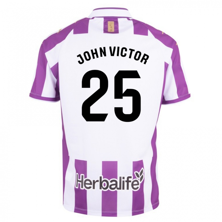 Dzieci John Victor #25 Purpurowy Domowa Koszulka 2023/24 Koszulki Klubowe