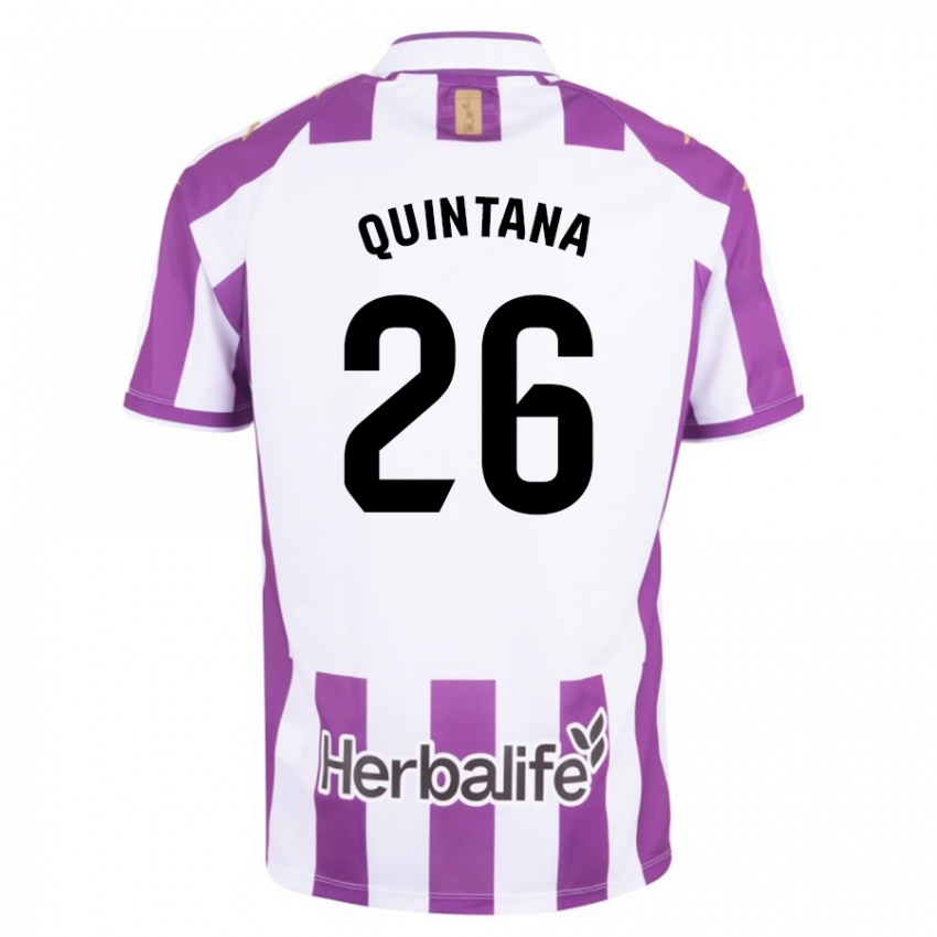 Dzieci Alberto Quintana #26 Purpurowy Domowa Koszulka 2023/24 Koszulki Klubowe