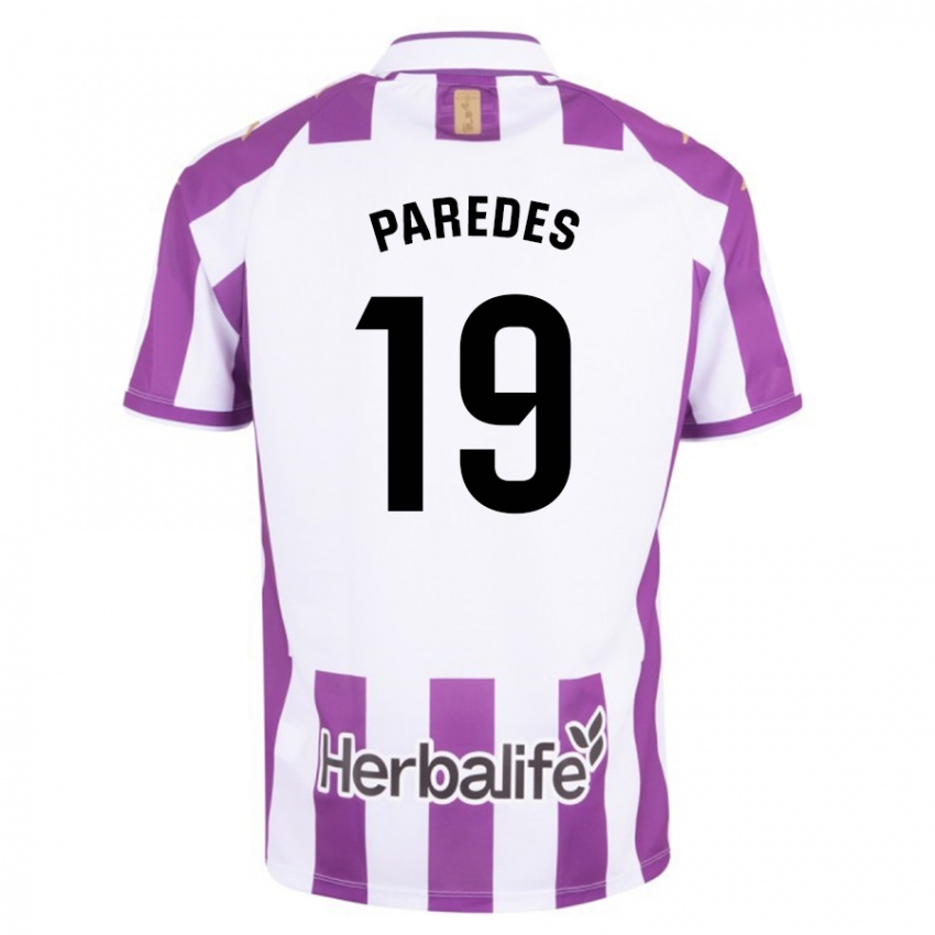 Dzieci Yago Paredes #19 Purpurowy Domowa Koszulka 2023/24 Koszulki Klubowe