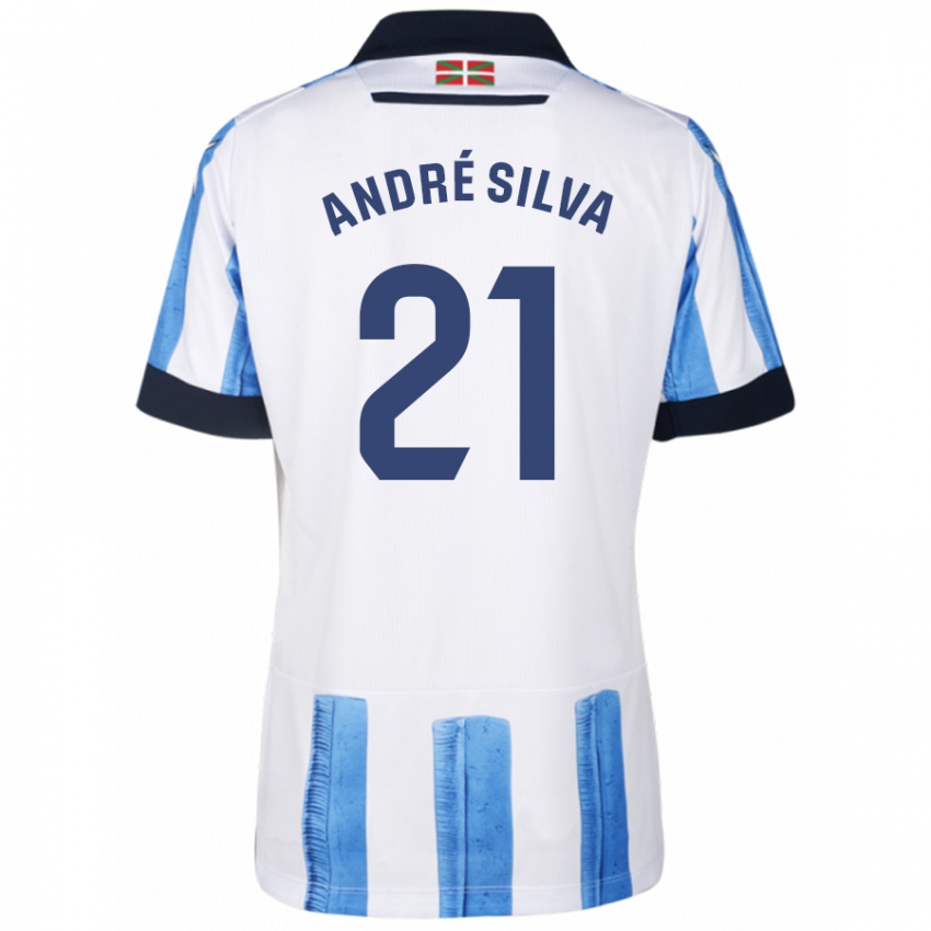 Dzieci Andre Silva #21 Niebiesko Biały Domowa Koszulka 2023/24 Koszulki Klubowe
