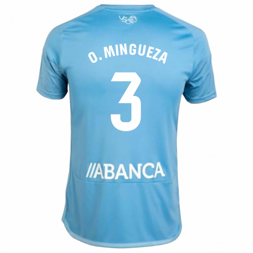 Dzieci Óscar Mingueza #3 Niebieski Domowa Koszulka 2023/24 Koszulki Klubowe