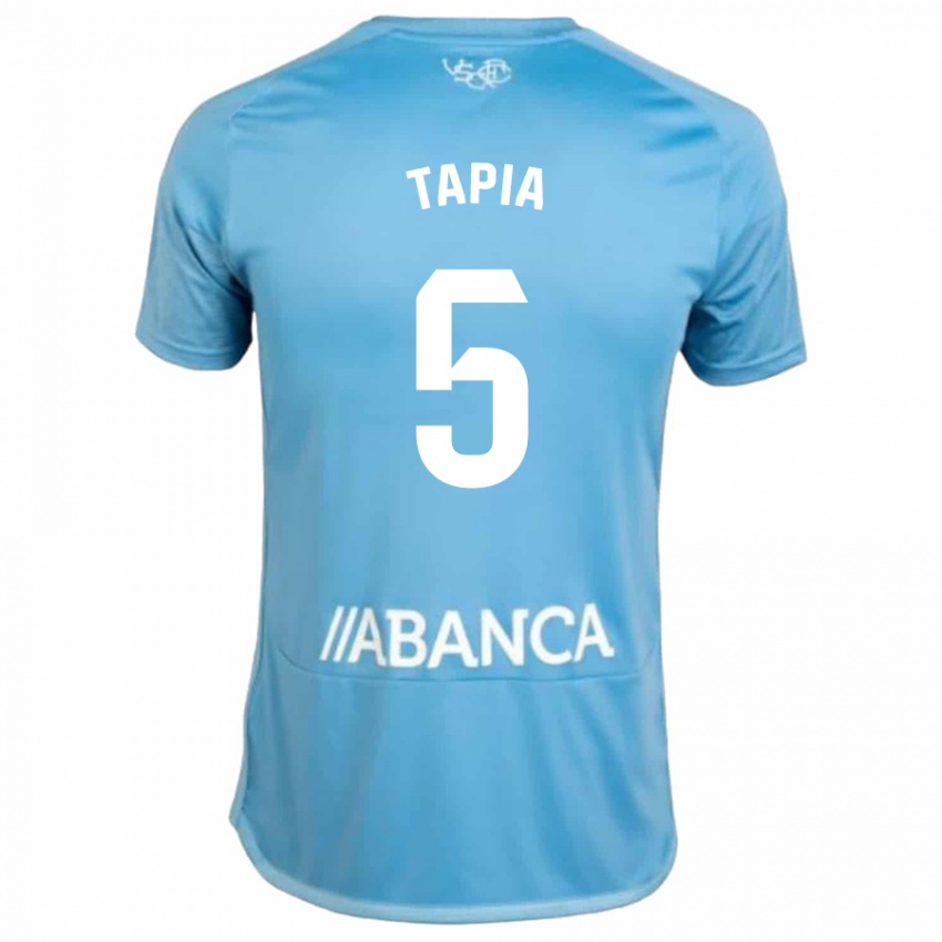 Dzieci Renato Tapia #5 Niebieski Domowa Koszulka 2023/24 Koszulki Klubowe