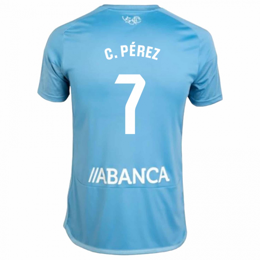 Dzieci Carles Perez #7 Niebieski Domowa Koszulka 2023/24 Koszulki Klubowe