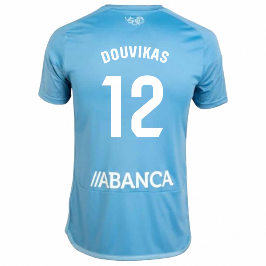Dzieci Anastasios Douvikas #12 Niebieski Domowa Koszulka 2023/24 Koszulki Klubowe