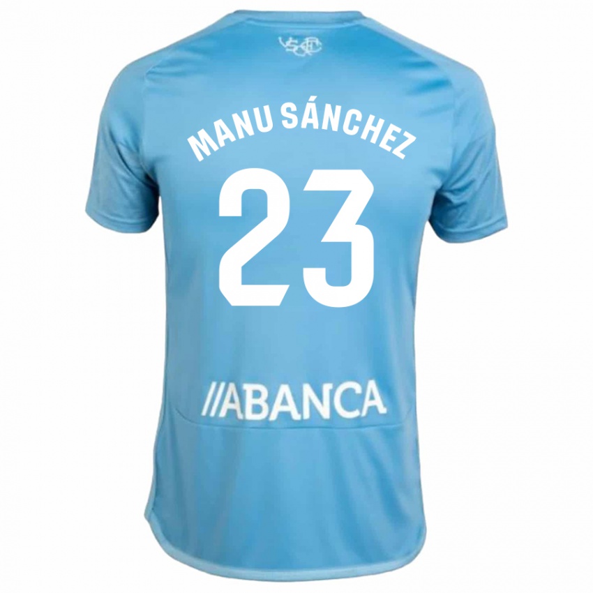 Dzieci Manu Sanchez #23 Niebieski Domowa Koszulka 2023/24 Koszulki Klubowe