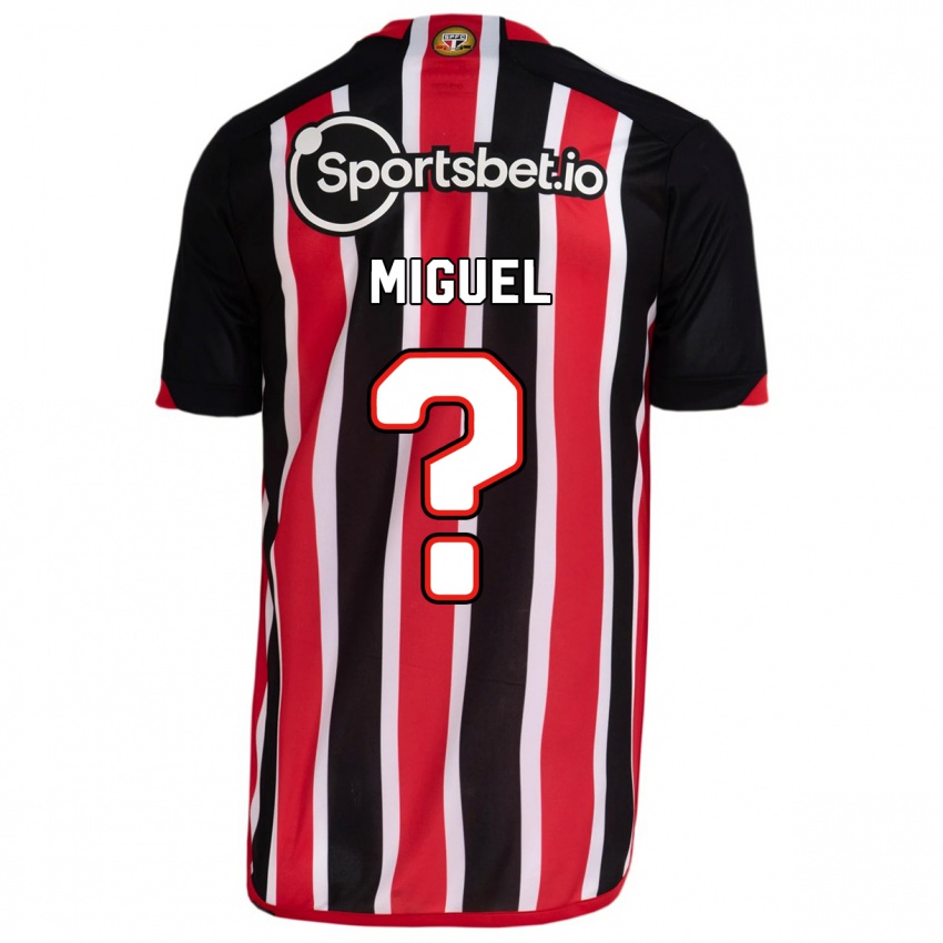 Dzieci Miguel #0 Niebieski Czerwony Wyjazdowa Koszulka 2023/24 Koszulki Klubowe
