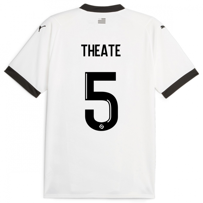 Dzieci Arthur Theate #5 Biały Wyjazdowa Koszulka 2023/24 Koszulki Klubowe