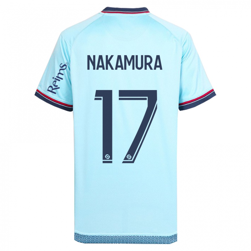 Dzieci Keito Nakamura #17 Niebieskie Niebo Wyjazdowa Koszulka 2023/24 Koszulki Klubowe