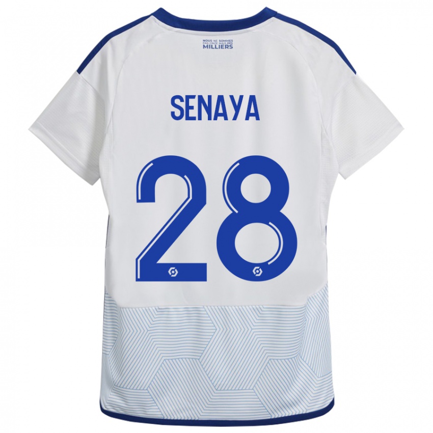 Dzieci Marvin Senaya #28 Biały Wyjazdowa Koszulka 2023/24 Koszulki Klubowe