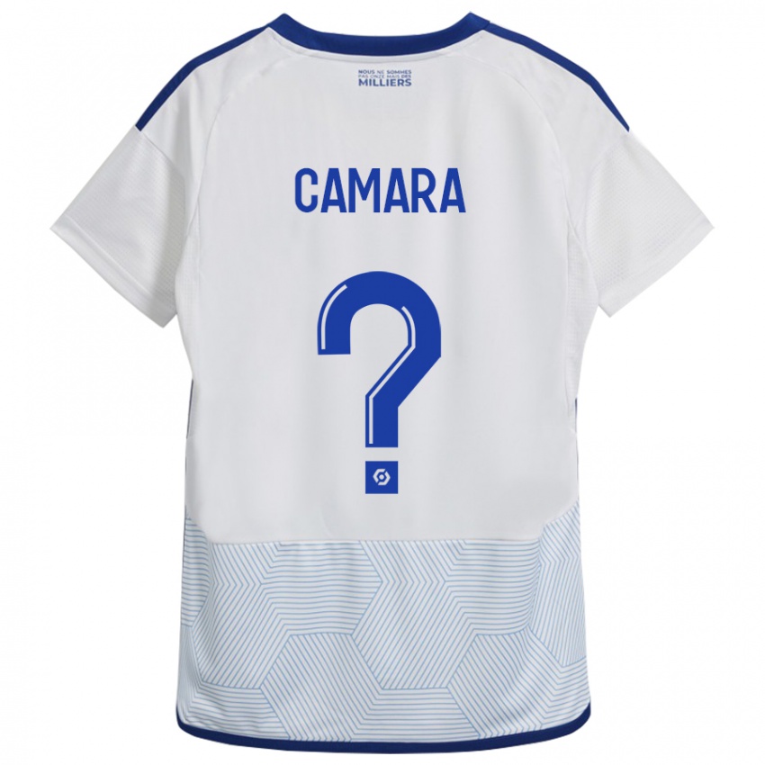 Dzieci Alseny Camara #0 Biały Wyjazdowa Koszulka 2023/24 Koszulki Klubowe