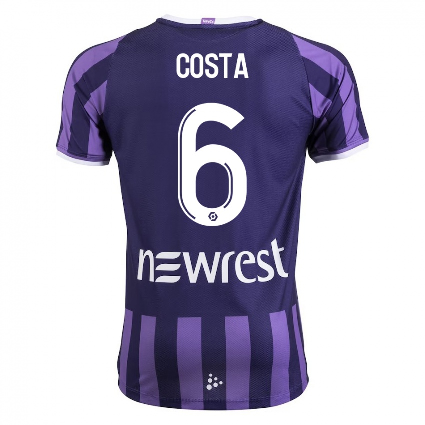 Dzieci Logan Costa #6 Purpurowy Wyjazdowa Koszulka 2023/24 Koszulki Klubowe