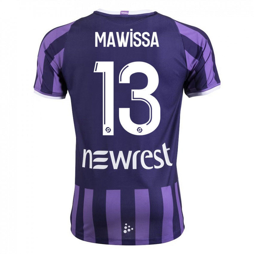 Dzieci Christian Mawissa Elebi #13 Purpurowy Wyjazdowa Koszulka 2023/24 Koszulki Klubowe