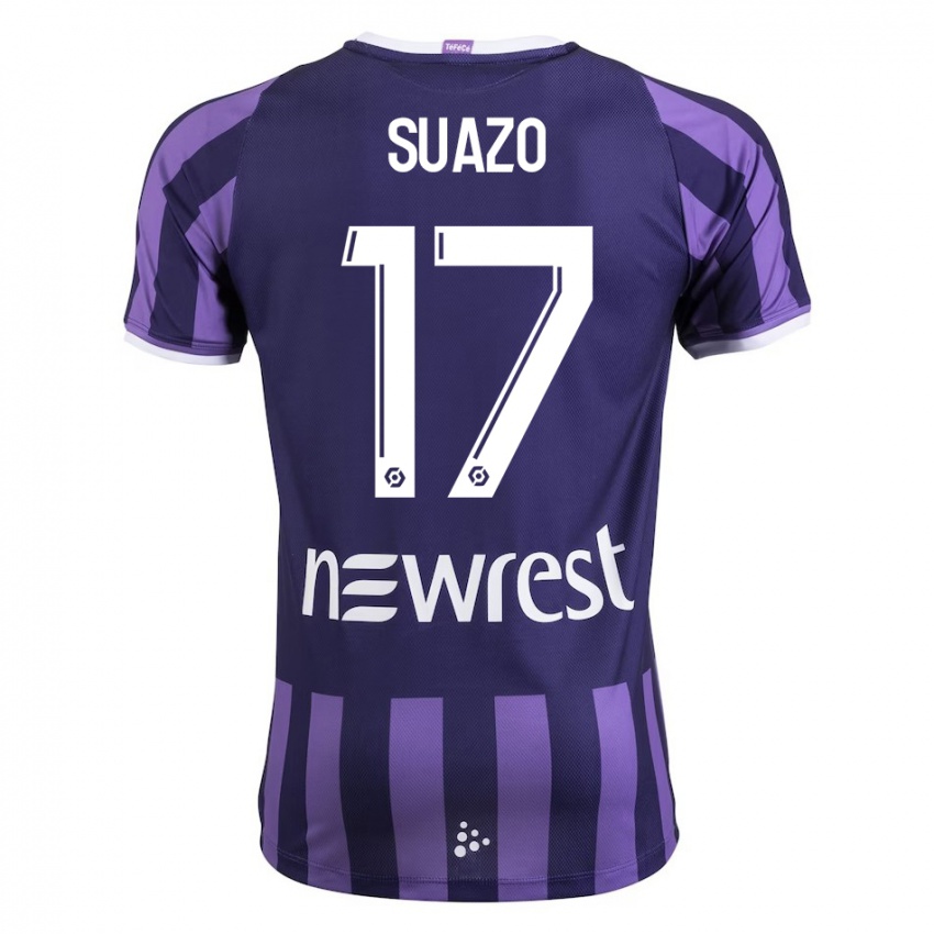 Dzieci Gabriel Suazo #17 Purpurowy Wyjazdowa Koszulka 2023/24 Koszulki Klubowe