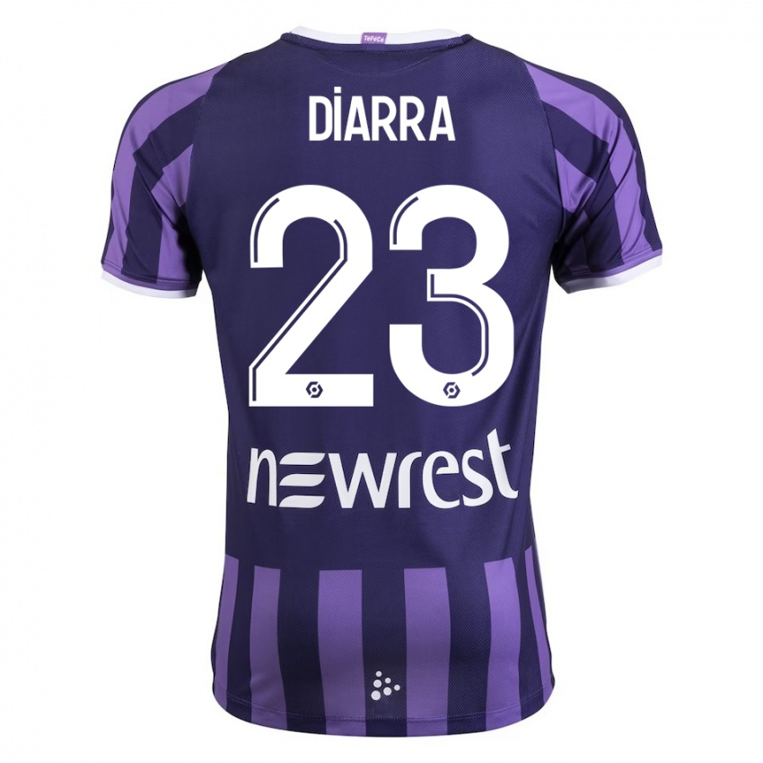 Dzieci Moussa Diarra #23 Purpurowy Wyjazdowa Koszulka 2023/24 Koszulki Klubowe