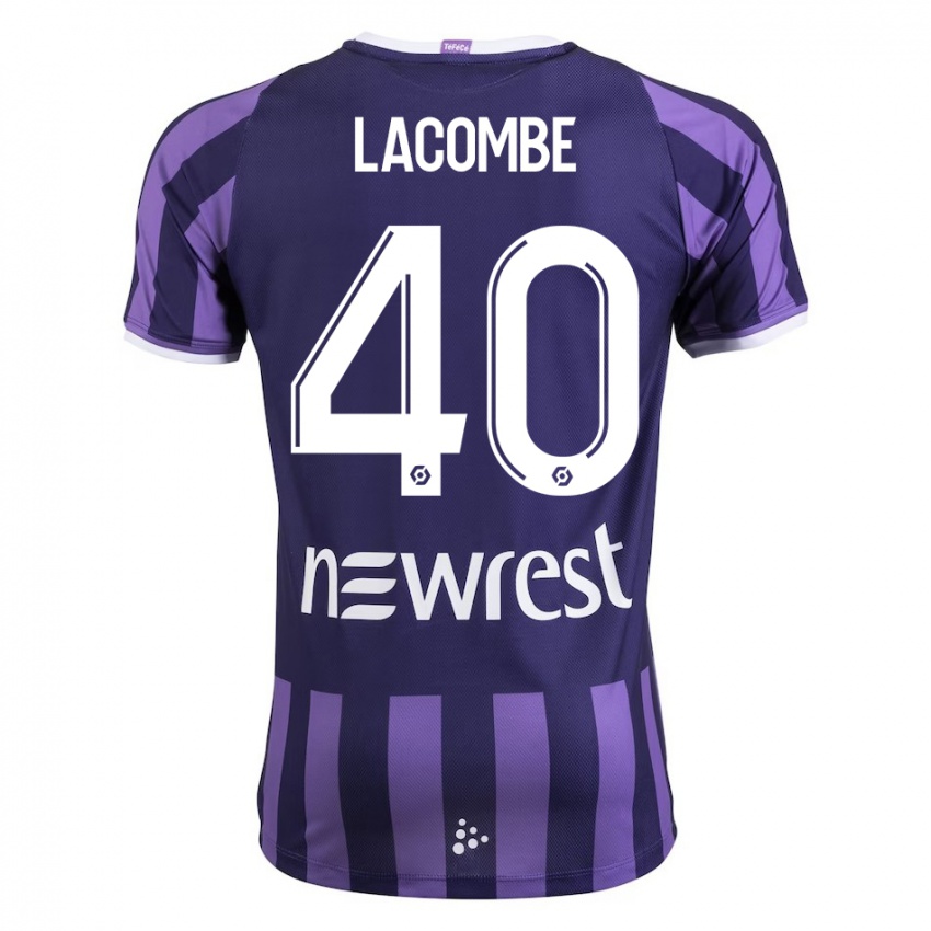 Dzieci Justin Lacombe #40 Purpurowy Wyjazdowa Koszulka 2023/24 Koszulki Klubowe