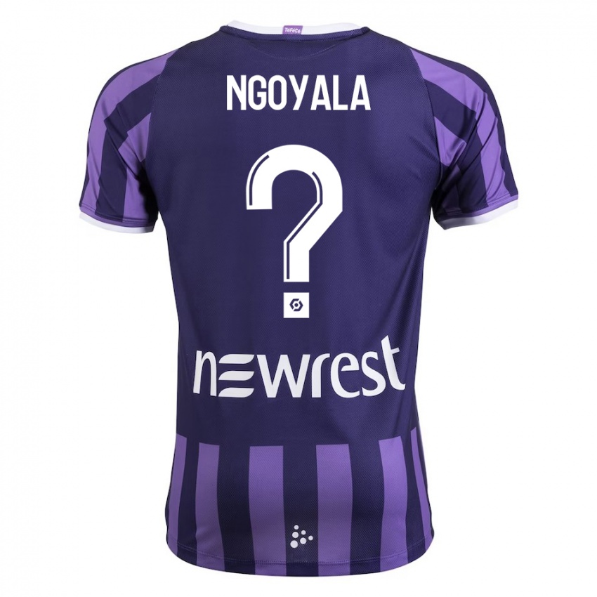 Dzieci Frédéric Efuele Ngoyala #0 Purpurowy Wyjazdowa Koszulka 2023/24 Koszulki Klubowe